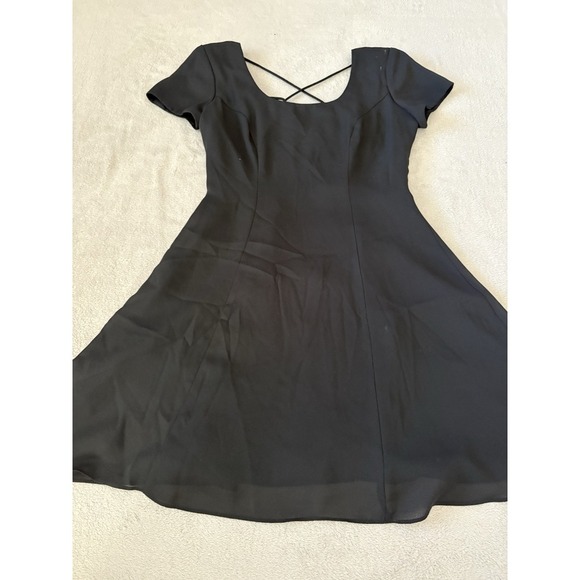 Vintage Rhapsody Women's Size 8 Babydoll Dress Black Mini‎ Y2K 90s Whimsigoth - Picture 1 of 10